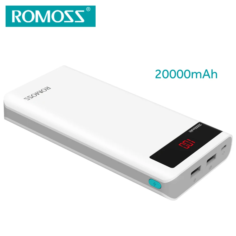 ROMOSS 20000mAh Sense 6P Power Bank with LED Screen Dual