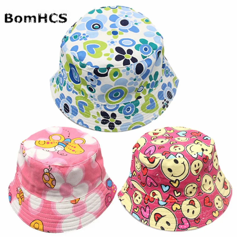 

BomHCS 20 COLORS Multicolor Children Flower Bucket Hat Summer Cute Boy Girl Sun Hats Caps 17MZ39F3