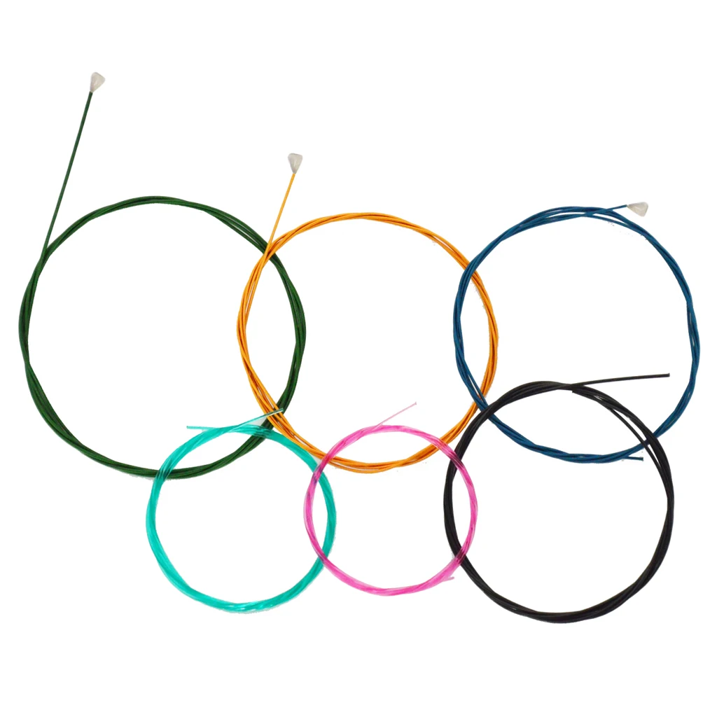 1Set Colorful 6 String Classical Guitar Strings Nylon Stringed Instruments Guitar Parts Accessories