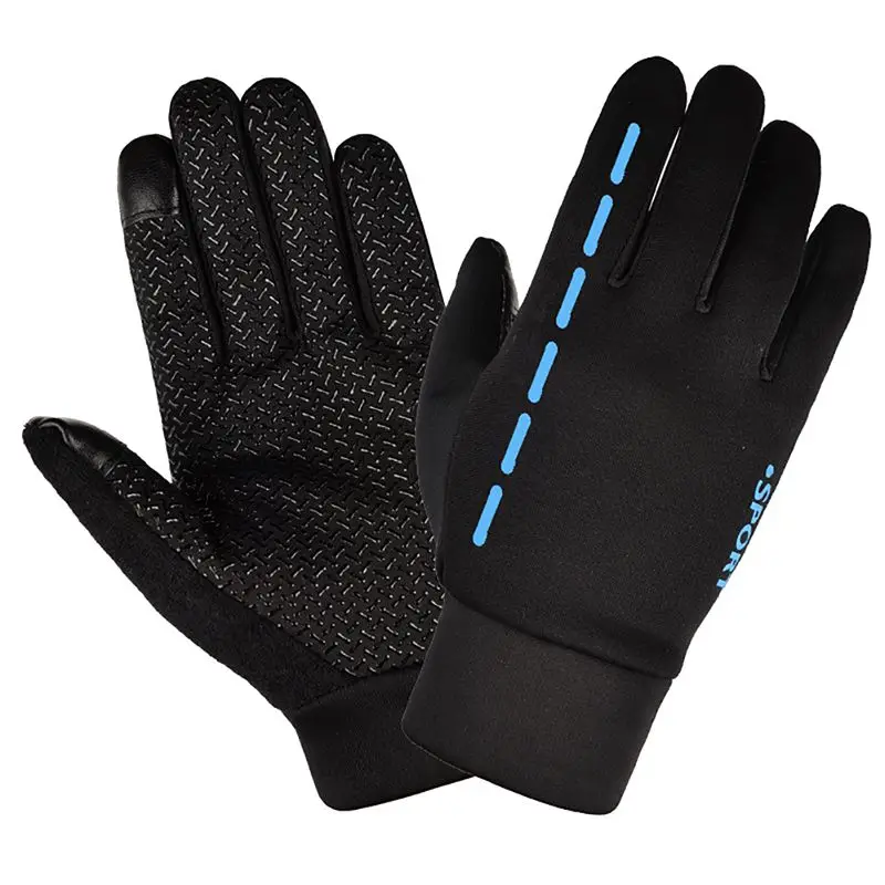 Велосипедные перчатки полный палец Сенсорный экран противоскользящие эластичные ездовые защитные перчатки аксессуары - Цвет: XT0327L