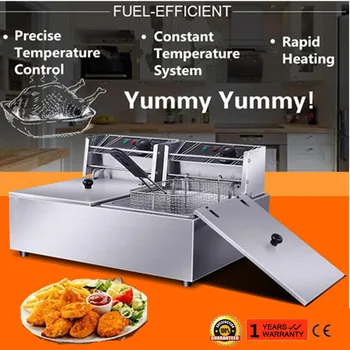 

110V/220V Electric Deep Fryer Multifunctional Frying Machine Smokeless Fried Fish Fat Fryer Grill Fried Chicken Dough Sticks