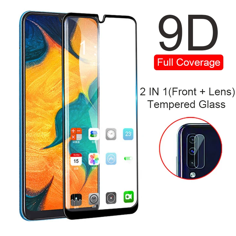 

9D Tempered Glass On For Samsung Galaxy A50 A30 A20 A10 Camera Lens Screen Protector Glass For Samsung A40 A60 A70 A80 A90 Glass