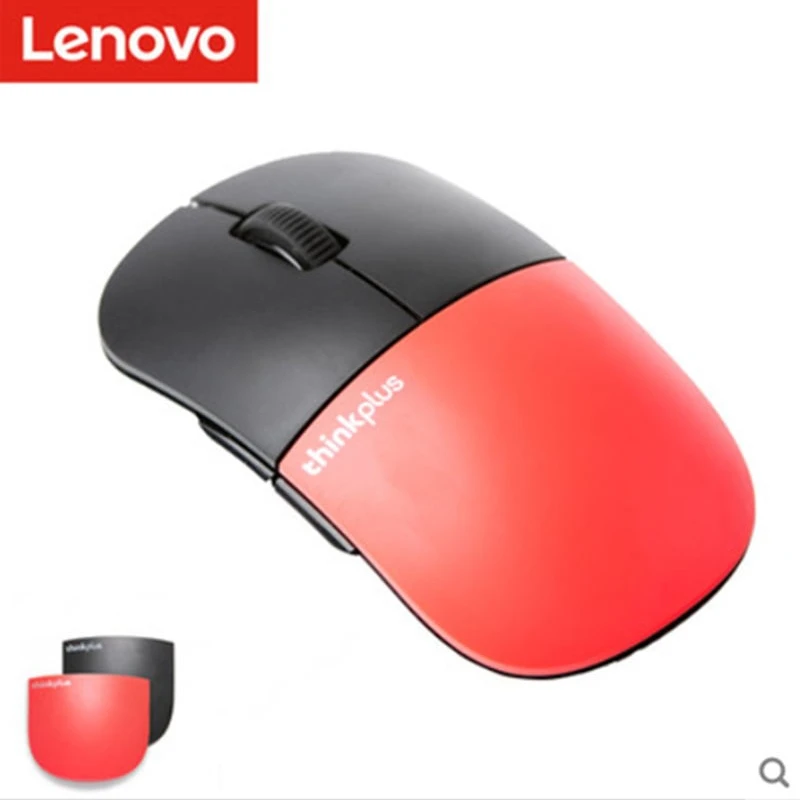 

Newest lenovo Wireless mouse ThinkPad thinkplus E3 mute 2.4Ghz Wireless Can change shell RED black laptop computer mouse