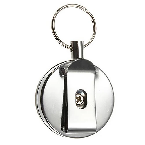

Stainless Steel Retractable Key Recoil Ring Pull Key Chain Belt Clip Keychain case with recoil key ring hanging keys Fashion