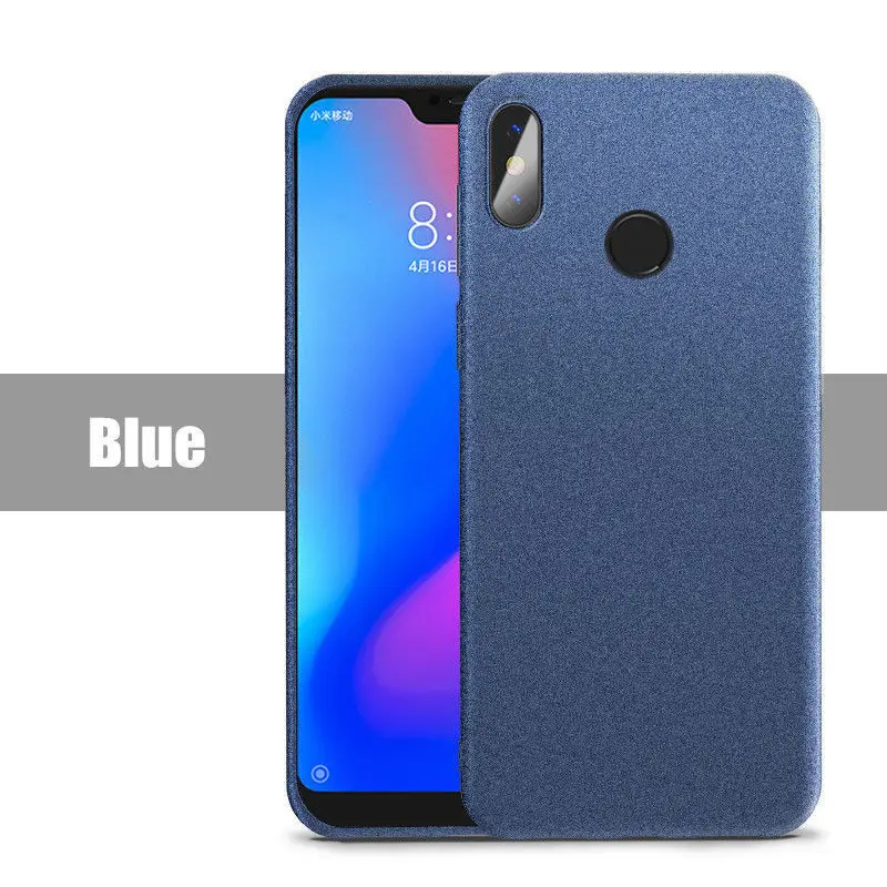 Чехол для Xiaomi mi A2 Lite 9 8 SE Pocophone F1 A1 mi x 2 2s Max 3 песчаник мягкий чехол для Xiao mi Red mi Note 7 6 5 Pro 7A 6A S2 - Цвет: Blue
