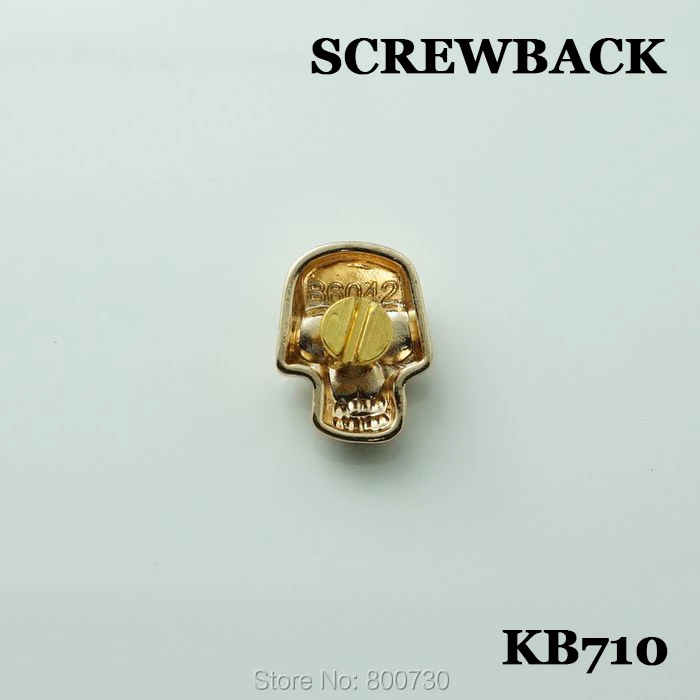 KB710) 10 шт Череп Screwback кожаное Кончо