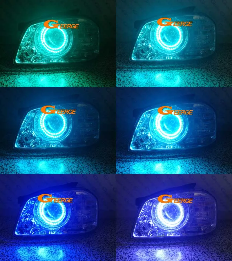 Для Kia Optima MAGENTIS 2003 2004 2005 2006 RF Bluetooth контроллер многоцветный ультра яркий RGB светодиодный ангельские глазки Halo Ring kit
