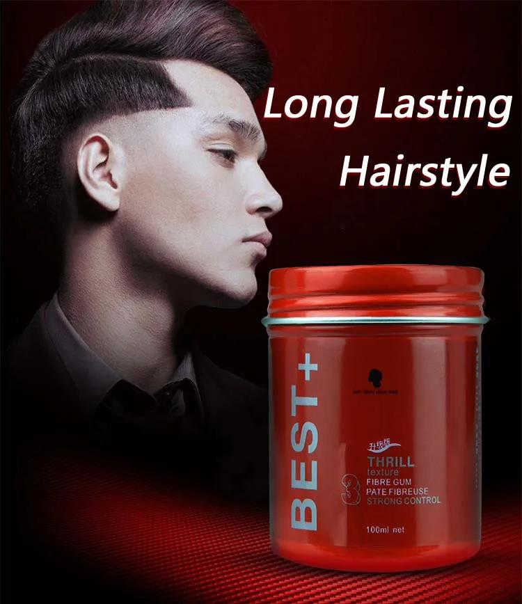 Us 4 42 30 Off Strong Hold Gel For Men Hairstyles Long Lasting Dry Type Balsam Oil Professional Fluffy Hair Pomade Wax Mud Cream Hair