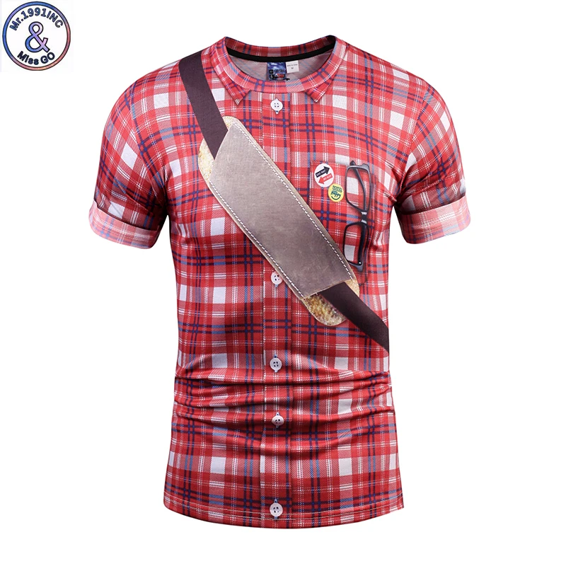 

Mr.1991 brand big kids 3D printed funny t-shirt boy or girls cloth summer style plaid t shirt teens children's tops hot sale A46