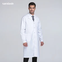 Sanxiaxin медицинская униформа Одежда Пятно белые пальто медицинская спа больница халат лабораторное пальто Медсестры скраб Униформа аптека ветеринарный