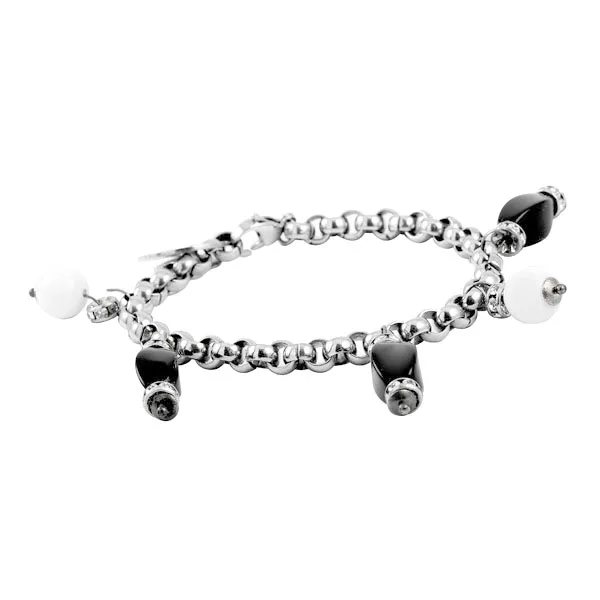 

TGH-29 Graceful shining rope chain button charms of bracelets Elegant charming stainless steel casual jewelry gift