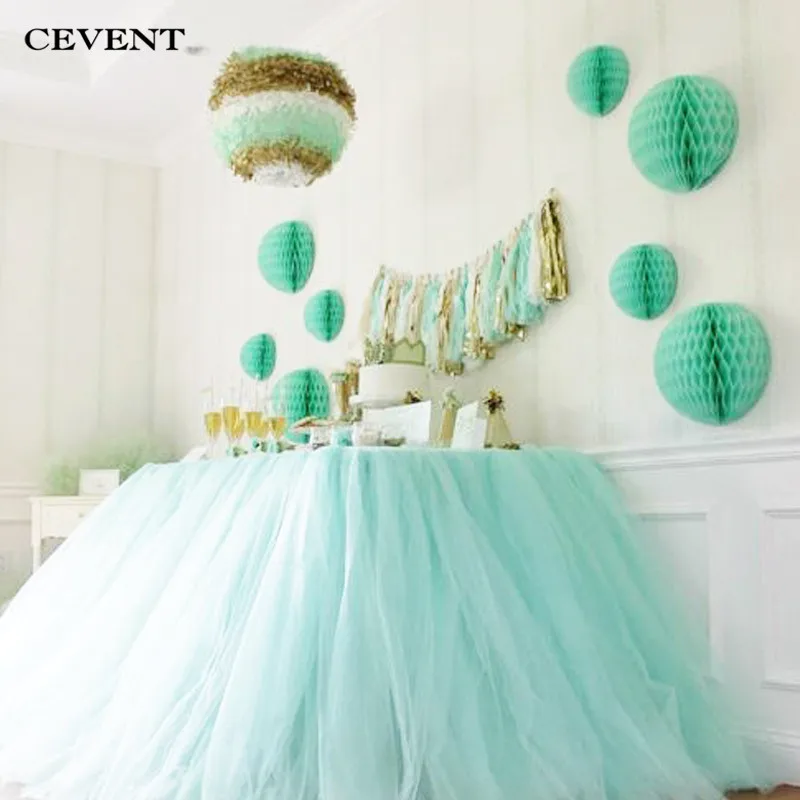 CEVENT 10YardX15cm Блестящий рулон тюля с блестками из органзы прозрачная газовая юбка
