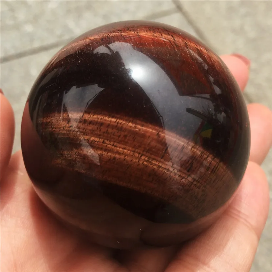 1 шт. натуральный красный камень тигровый глаз Сфера кварц для лечения Кристалл полированный шар в подарок минеральные камни