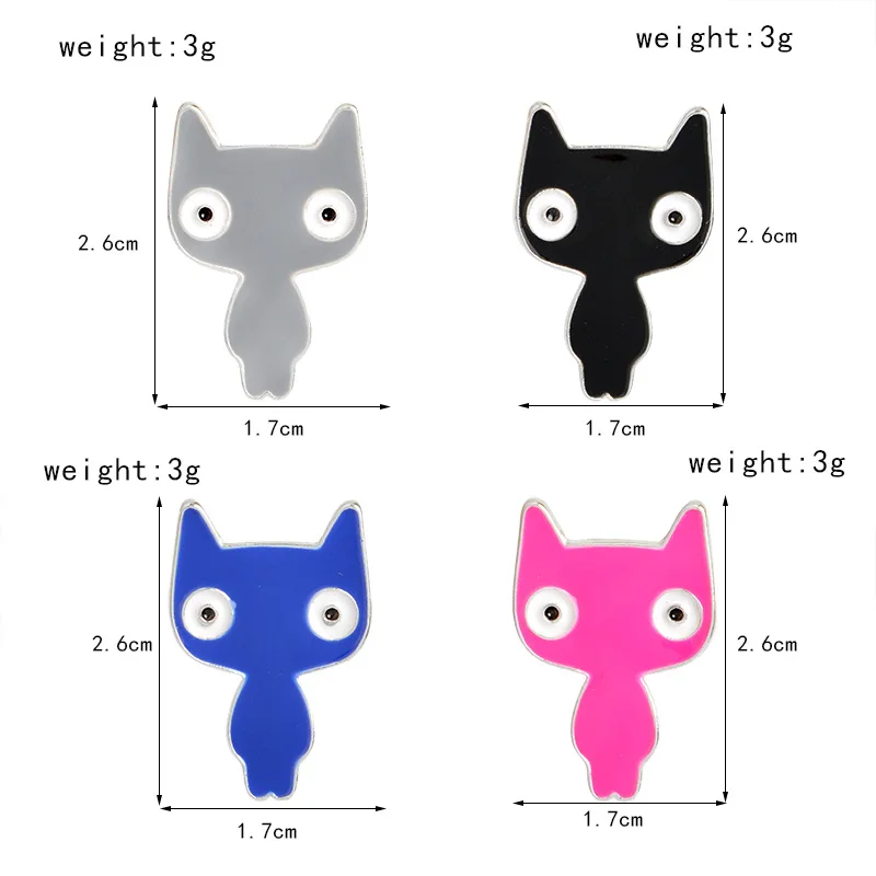 1 шт. мультяшная булавка в форме кошки для одежды kawaii значок значки модная одежда рюкзак с нашивками булавка Кнопка кошка серия металлическая брошь