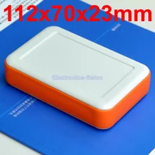 HQ Hand Held Project Enclosure Box Case White Orange 112 x 70 x 23mm