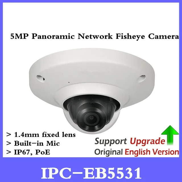 

DH IPC-EB5531 5MP Panoramic Network IR 1.4mm Fisheye Camera H.265/H.264 3DNR AWB AGC BLC IP67 PoE Detection Built-in Mic