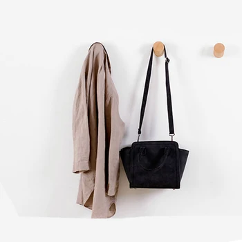 

1 pcs Creative Solid Wood Hook Simple Wall Clothes Hanger Coat Rack Hook Wooden Wall Hanging Wooden Hooks Shelf Single hook