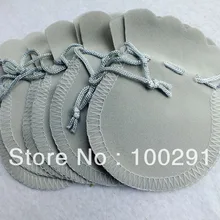 A-341 оптом 100 штук 12*16 см серый бархат сумка