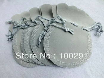 

free shipping!!! A-341 Wholesale 100Pieces 12*16cm Grey Velvet Bag