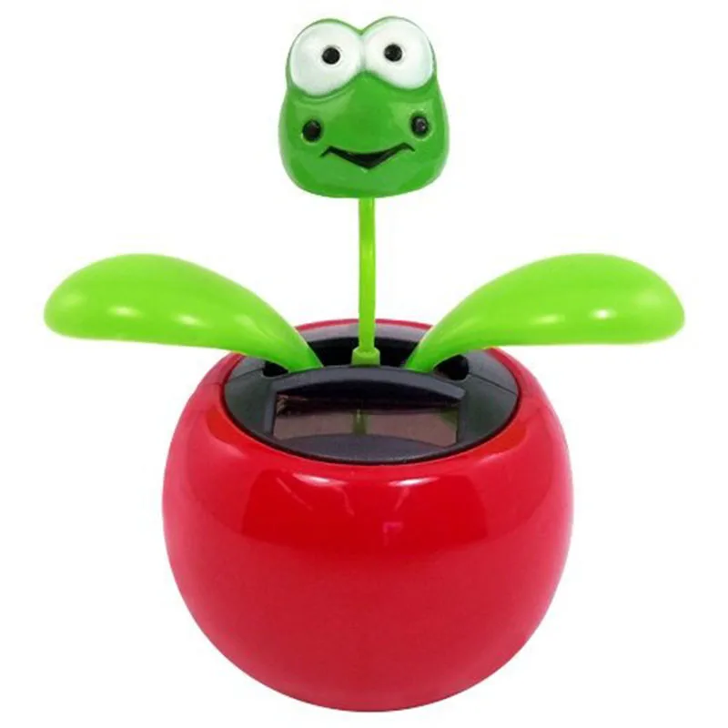 LeadingStar Solar Powered Dancing Flower Frog Great as Gift or Decoration Children Solar Toy Gadget Furnishing Articles zk15