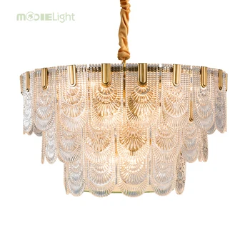 

Mooielight Italian design Nordic creative metallic blue dovetail glass luxury villa living room dining room pendant light/lamp