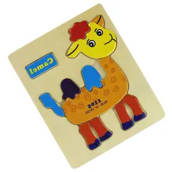 Деревянные животные Дети образовательная игрушечная головоломка мультфильм ребенок (верблюд)