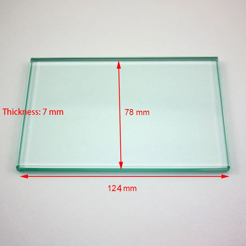 Dental Lab Mixing Glass Slab Glass Plate Board Size 124*78*7mm