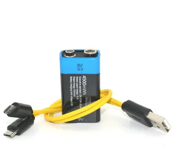 

SUPER! Etinesan 9V 4500mWh lithium ion li-polymer rechargeable battery + usb cable for toy,game,multimeter,microphone ect.