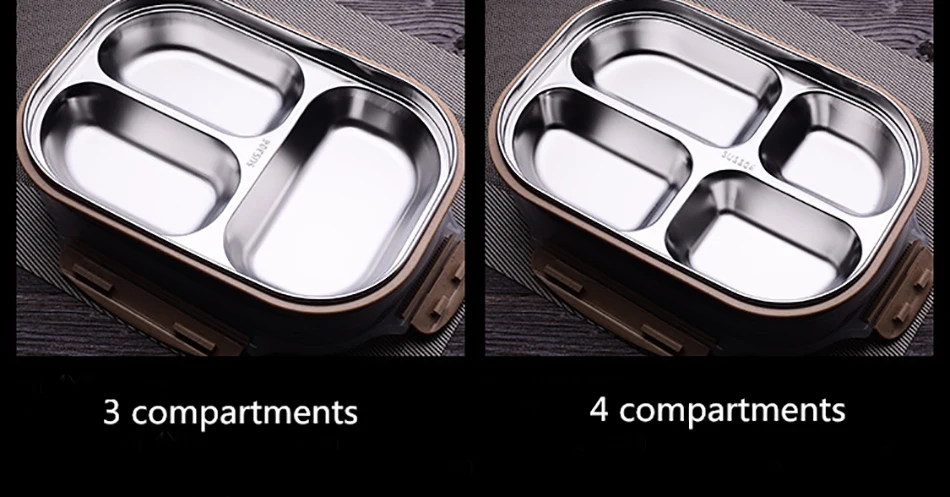 ONEUP stainless steel Lunch box Eco-friendly Wheat Straw Food container with cutlery Bento Box With Compartments Microwavable 10