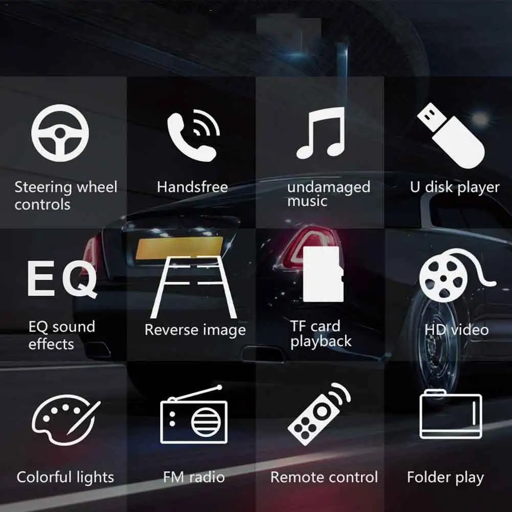 " 2 Din Bluetooth MP5 плеер портативный двойной 2 стерео аудио сенсорный экран USB TF FM двойной 2din автомобильный Радио приемник мультимедиа