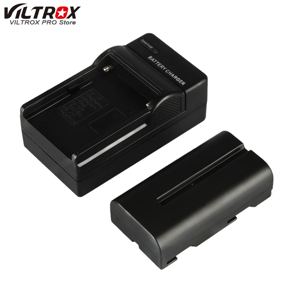 

Smart LED indicator NP-F550 Rechargeable Battery Charger AC Adapter for Viltrox Monitor LED Video Light L116T/L132T/L162T VL-40T
