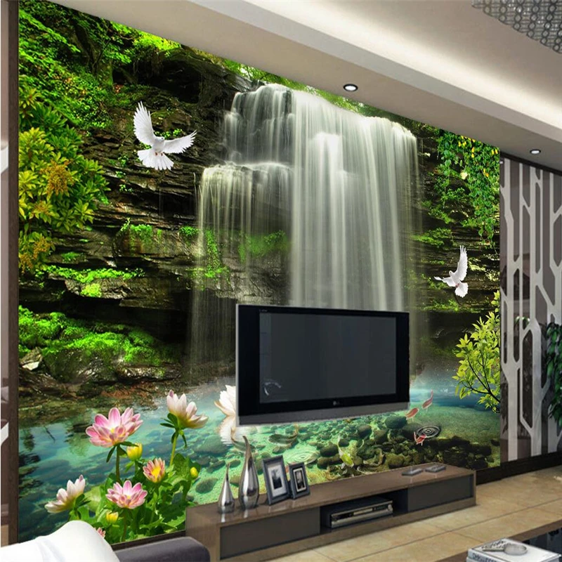beibehang 3d Wallpaper Mural Wall Stickers Natural ...