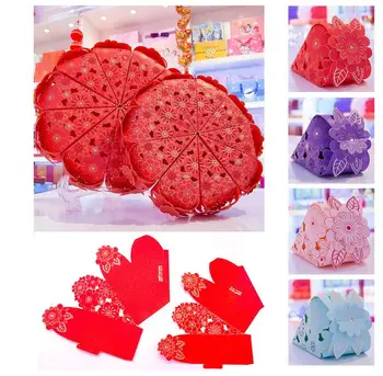 

Wholesale 500/lot Korean Cake Candy Box Triangle Shape Gift wrap bag Birthday Wedding chocolate cake Box