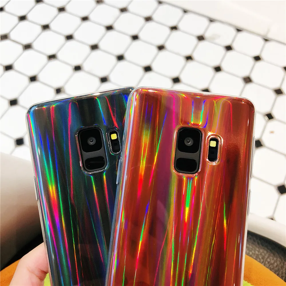 Case For Samsung Galaxy S9 S8 Plus Note 8 A3 A5 2017 Cover Aurora Colorful Glitter Soft Case For Samsung J2Pro J4 J6 2018 A6 A8  (20)