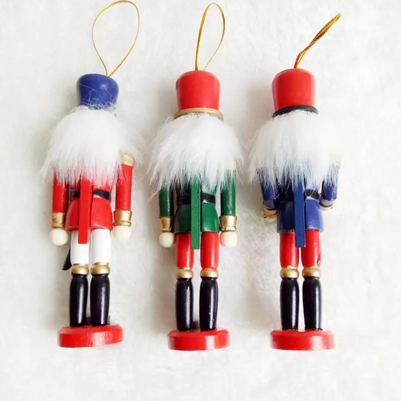 Us 10 24 42 Off 6pcs Christmas Decorations Wooden Soldier Puppet Tin Toys Decorative Pendant Party Kids Cartoon Gifts Door Room Hanging Decor In