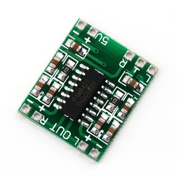 

Green PAM8403 Super Mini Digital Amplifier Board 2 * 3W Class D Digital 2.5V To 5V Power Amplifier Board Efficient hot new drop