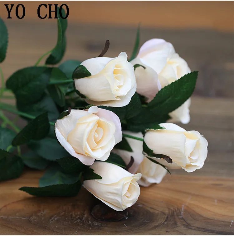 white garland christmas decoration rose artificial flower for home decor (6)