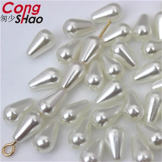 Cong shao 500 PCS 6*10 мм Красочные ABS имитация жемчуга Бисер для одежды Прямая бусинки в форме космических кораблей для изготовления ювелирных изделий костюм "сделай сам" CS659 - Цвет: Ivory color