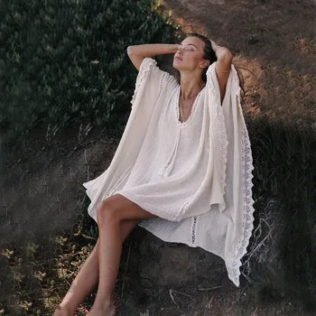 

Beach Dresses Robe Summer Dress Tunics For The Pareo Mesh Cover Up Swimsuit Women 19 Cross-Border Large Size Ladies EasySkirt