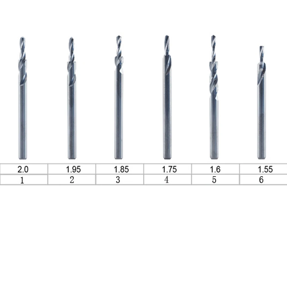 

2pcs Dental Lab Tungsten Steel Carbide drill bur Use In Lab Pindex 6 sizes 1.55 1.6 1.75 1.85 1.95 2.0 Pin Planter Aiguille