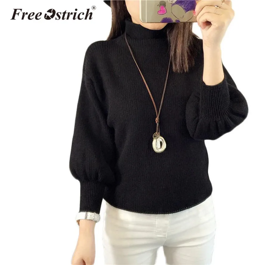 

Free Ostrich 2019 Winter Women Sweaters Turtleneck Batwing Sleeve Pullovers Loose Knitted Sweaters Female Jumper Tops Oct11