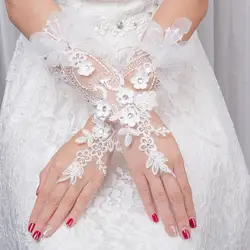 На Заказ Свадебный Прихватки для мангала сказочные кружево Diamond перчатки с цветочным узором Полые свадебное платье Интимные аксессуары