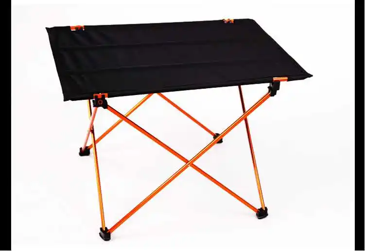 Portable Foldable Folding Table Desk Furniture Outdoor Picnic Aluminium Alloy Ultralight Beach Table Orange And Red