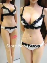 

ESTARTEK Hand Made 1/6 Sexy White Cotton Underwear with Black Lace for Phicen UD ND Jodoll Doll KUMIK OE Action Figure DIY