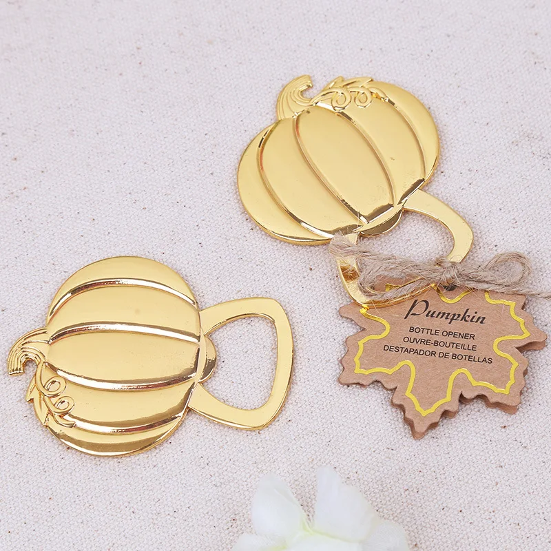 Free Shipping 100pcs New Arrival Golden Wedding Favors Gold Pumpkin