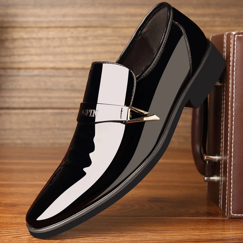 

Men business Dress Shoes outdoor wedding party Leather Men Shoes Fashion slip on Shoes Men Comfortable Formal Shoes Men j3