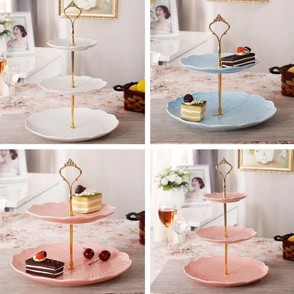 

3 Tier Crown Cake Plate Stand Wedding Party Cake Decorating Stand Cupcake Stand
