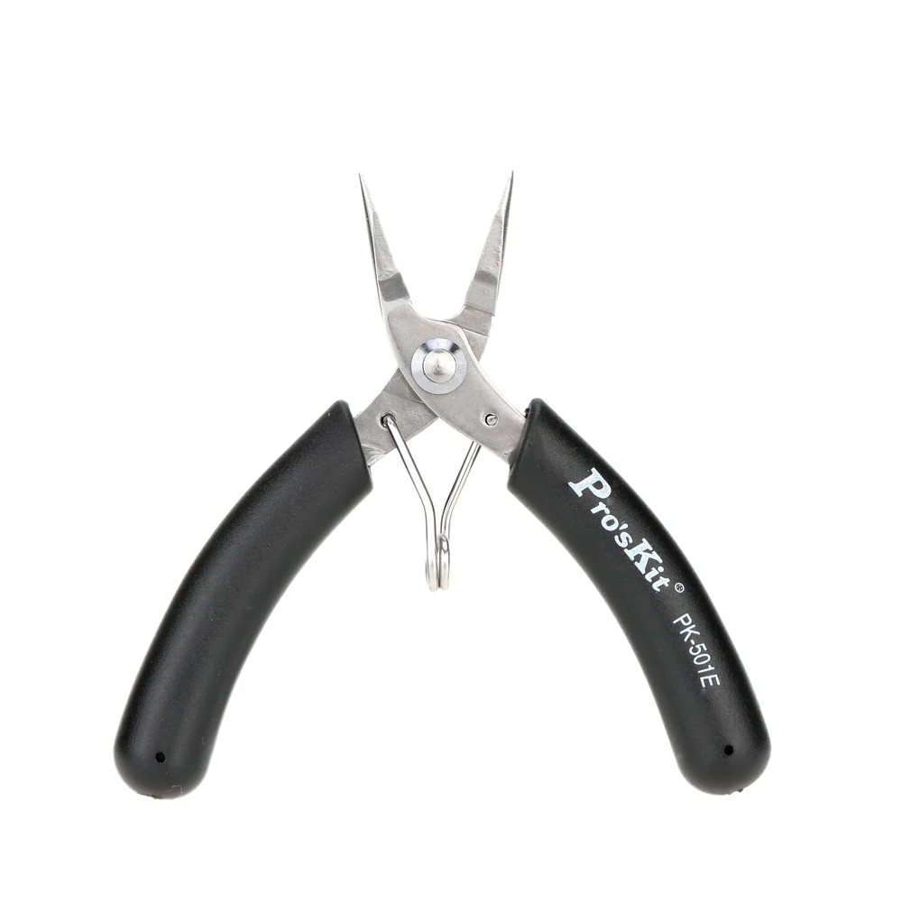 Acero inoxidable Mini aguja-nariz alicates Pro'sKit 1PK-501E Anti-corrosión larga nariz alicates pinzas precisión multiherramienta Acero inoxidable Mini aguja-nariz alicates Pro'sKit 1PK-501E Anti-corrosión larga nariz alicates pinzas precisión multiherramienta