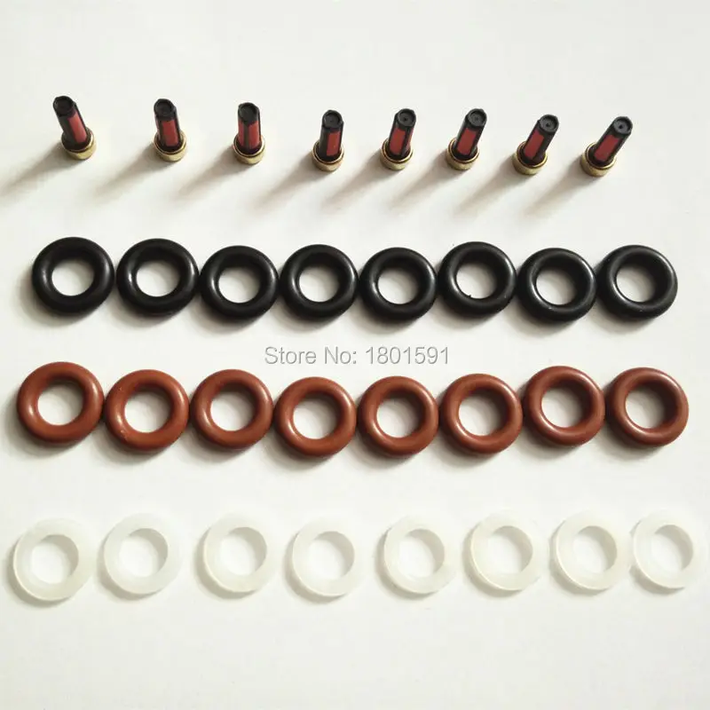 

whole sale 8set Fuel injector repair kit filters orings caps for Mercedes g500 engine m113 112 0280156153 0280155744 0280156014