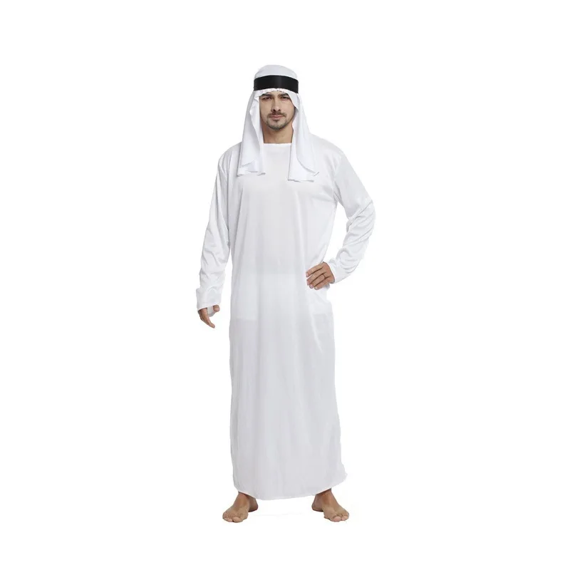 Adult-Halloween-Costumes-for-Men-White-Arab-Robe-Party-Cosplay-Arabian ...